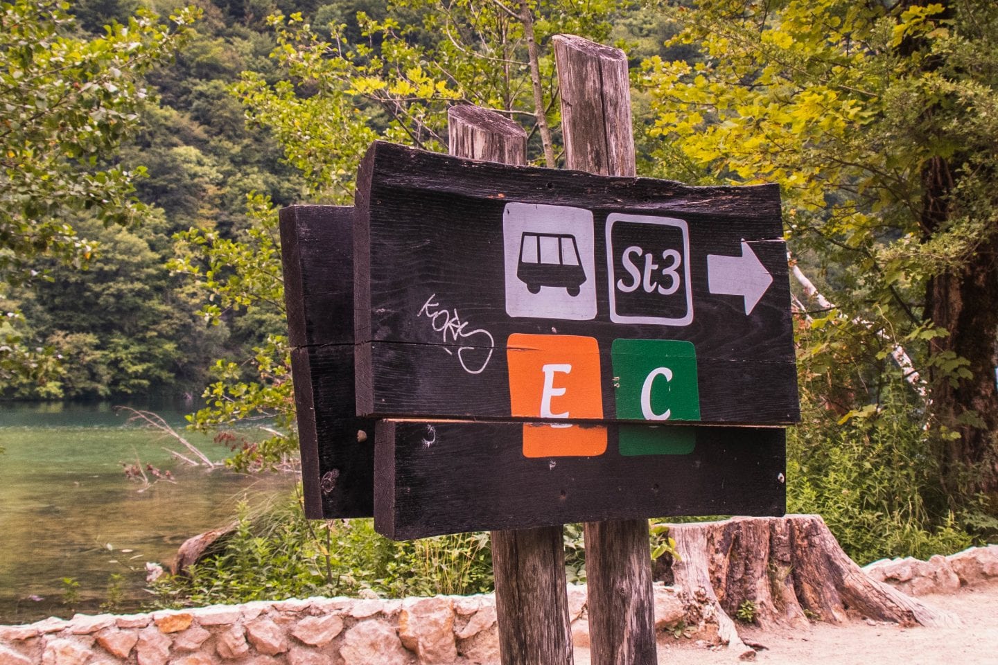 Hiking paths at Plitvice Lakes, Croatia