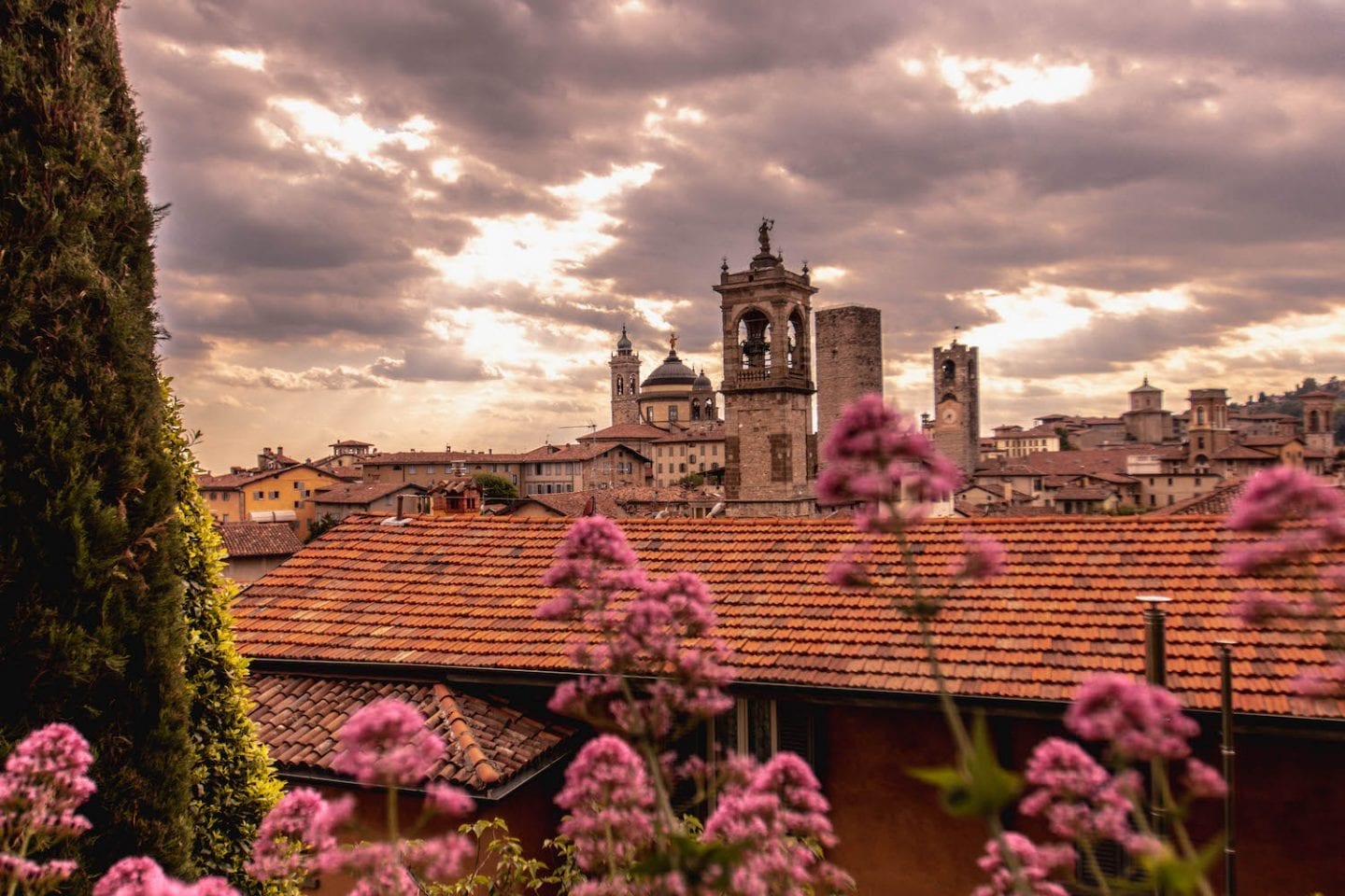 Bergamo Città Alta from La Rocca Castle