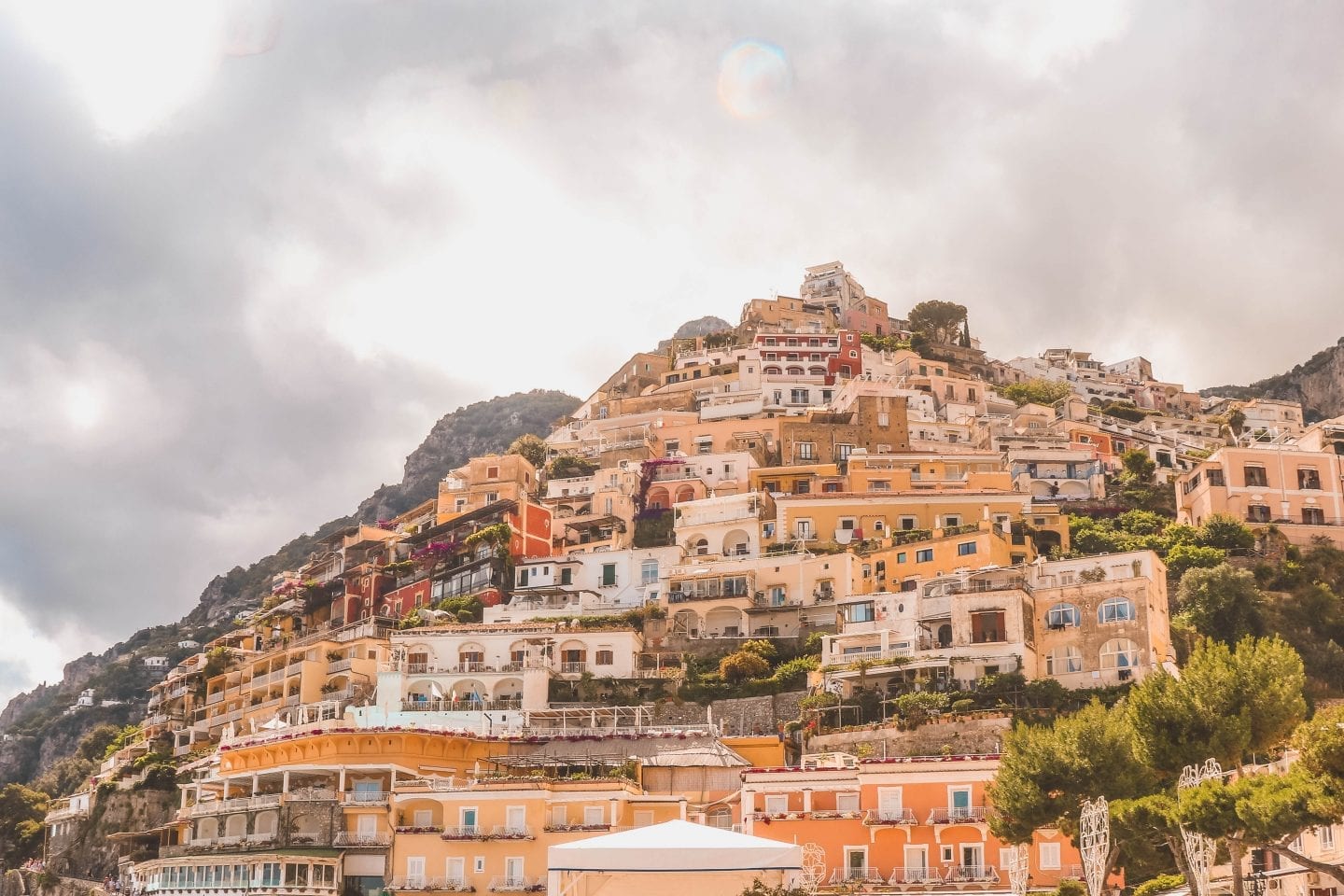 Positano cliffside of colorful buildings