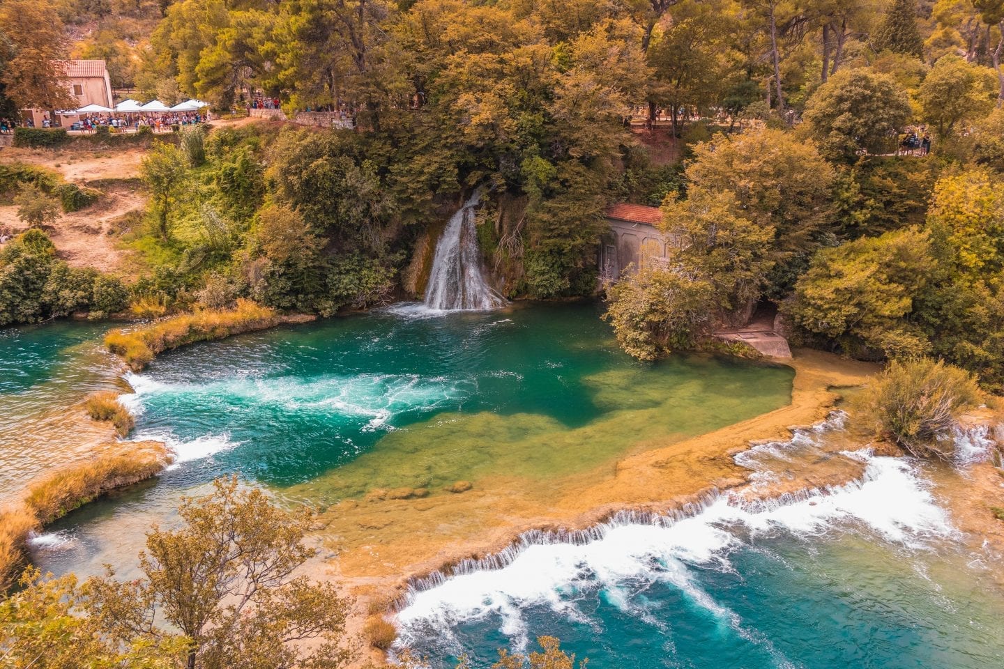 Waterfall and cascading river