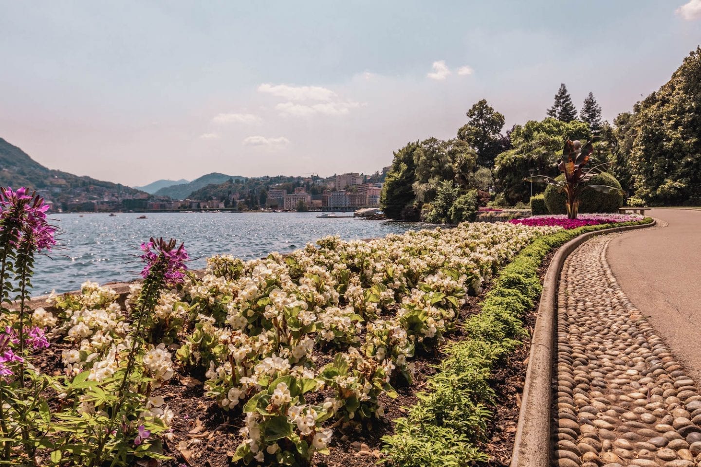 Lugano park near the city in Switzerland