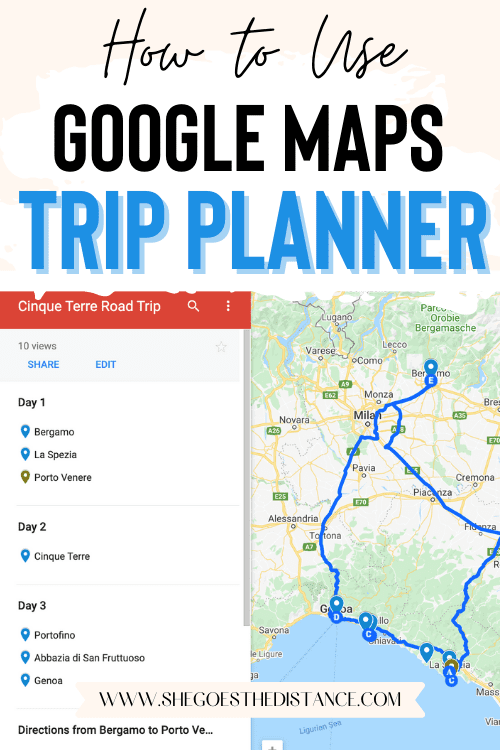 plan trip itinerary map