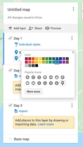 make travel map google