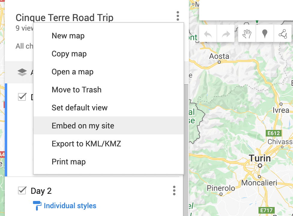 shared travel map
