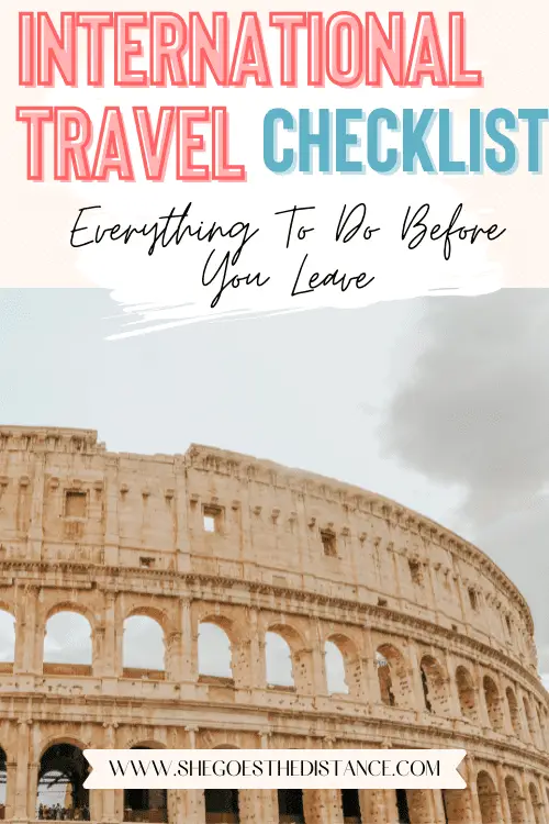planning an overseas trip checklist