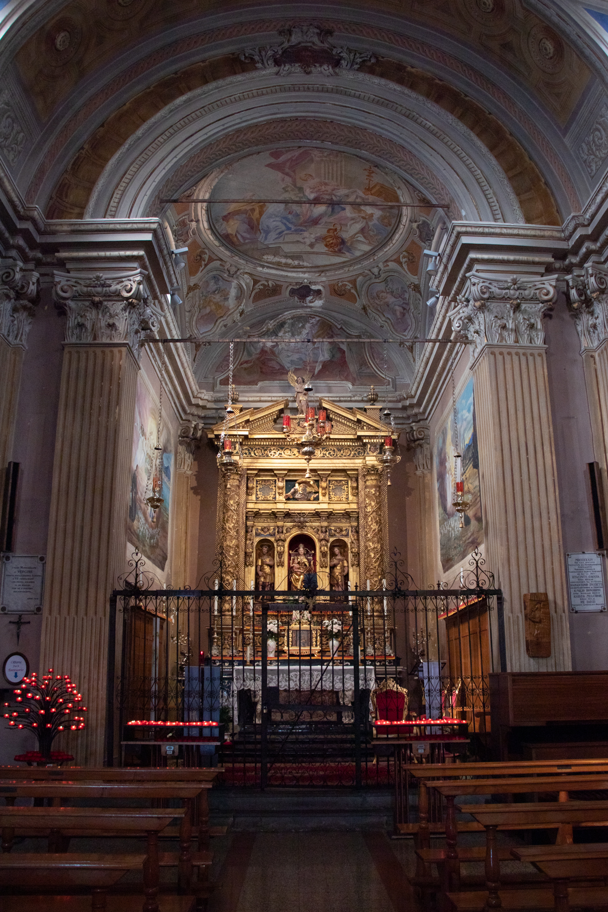 Inside of Santuario della Madonna della Ceriola on Monte Isola, Italy